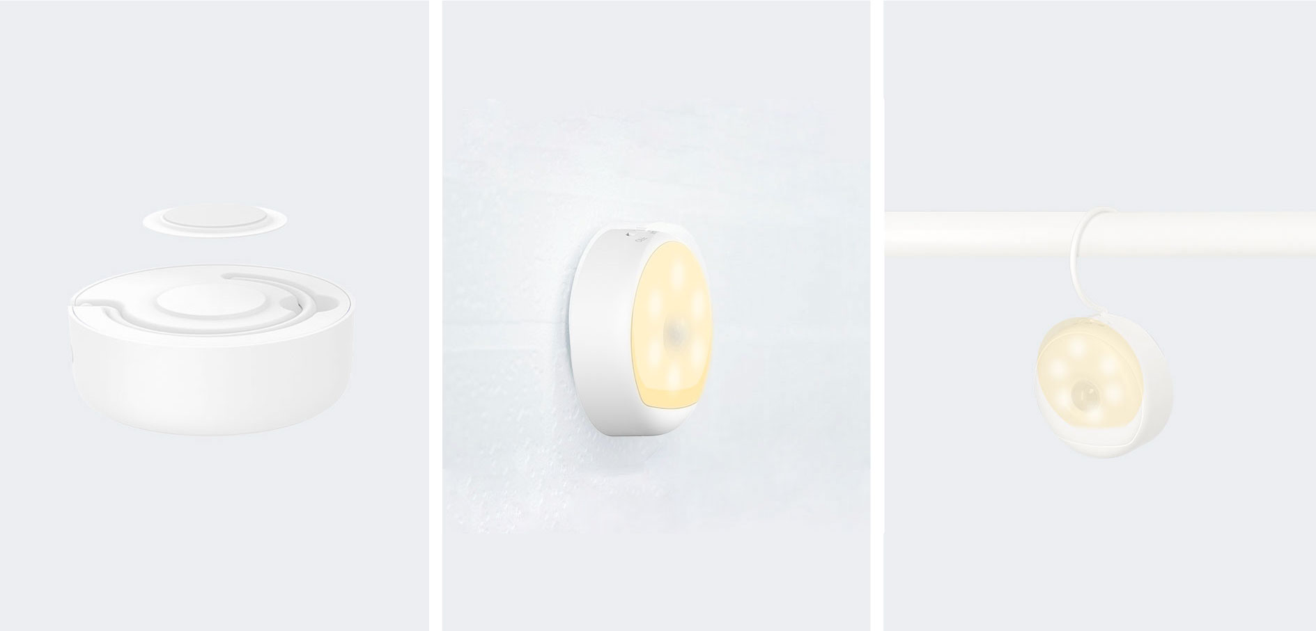 Ein Licht- drei Montagemöglichkeiten » Nachtlicht mit Bewegungssensor (Aufladbar)