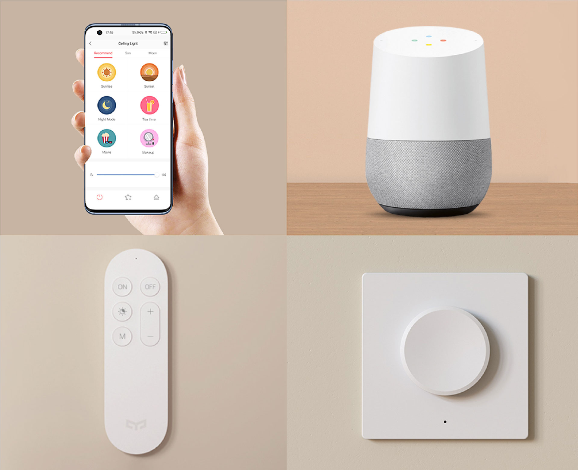 Mehrere Bedienmöglichkeiten » LED Deckenleuchte (Weiß)