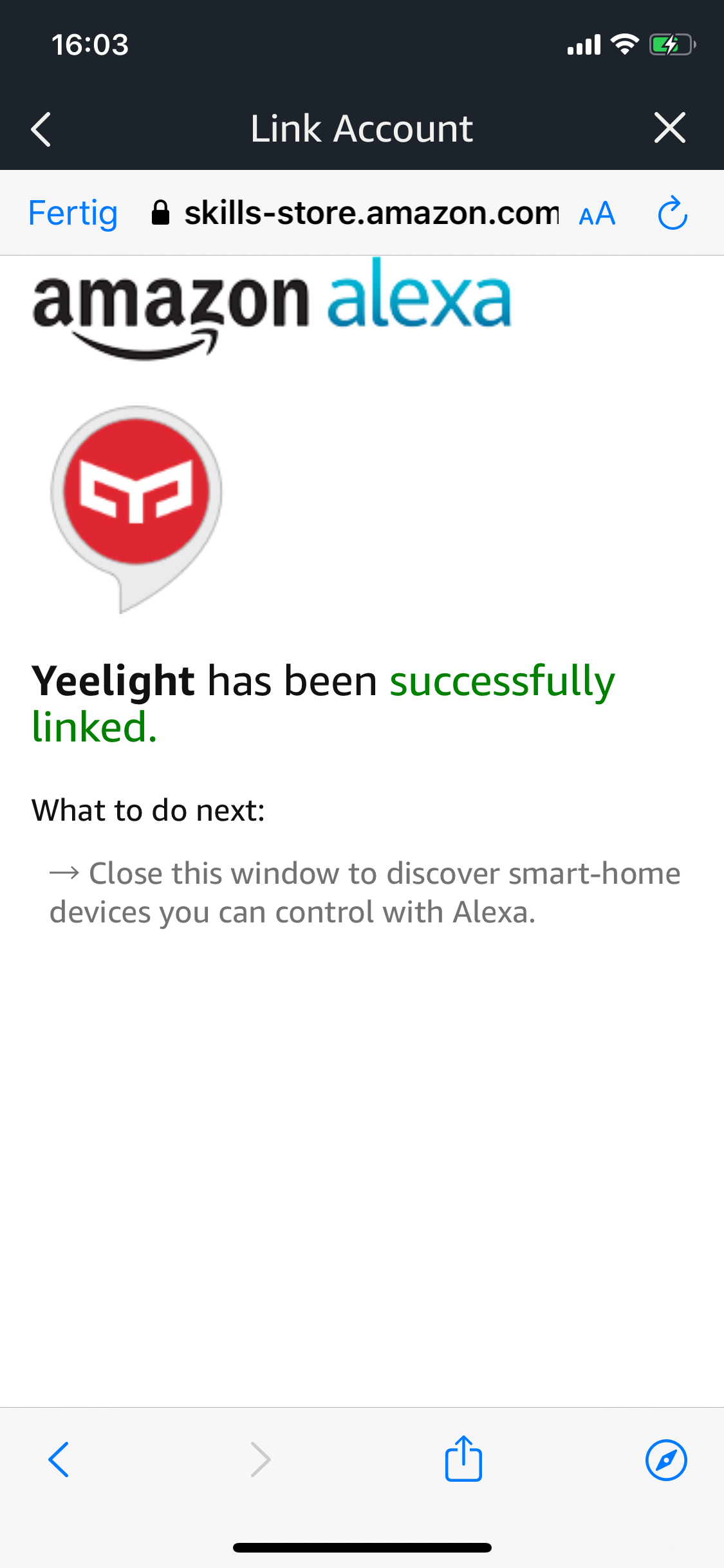 FAQ | Wie verbinde ich meine Yeelight Geräte mit Amazon Alexa? | Schritt 06